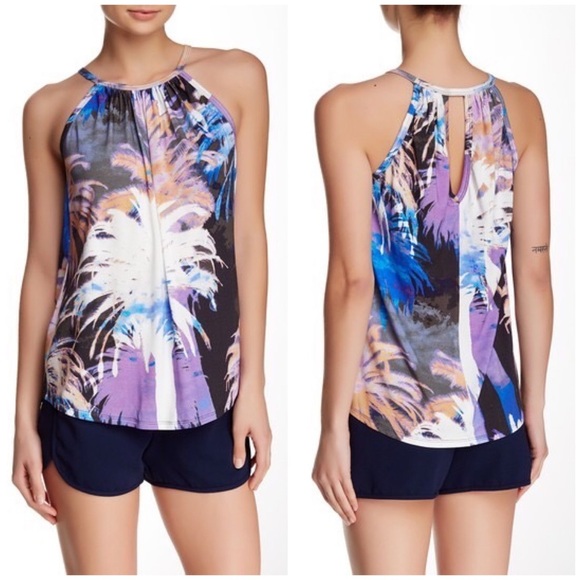 Trina Turk Tops - NWOT Trina Turk Ferran Tank Palm tree small